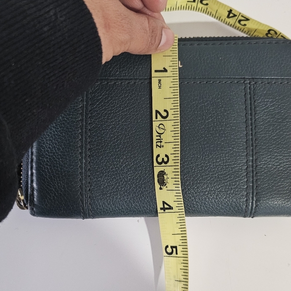 Vintage Fossil Teal Leather Wristlet Wallet - Picture 10 of 10